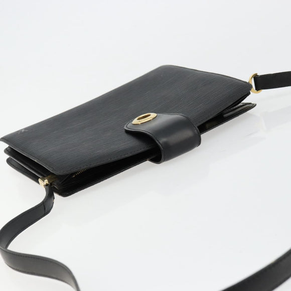 LOUIS VUITTON Epi Capuchin Shoulder Bag Black M52342 LV Auth 176221