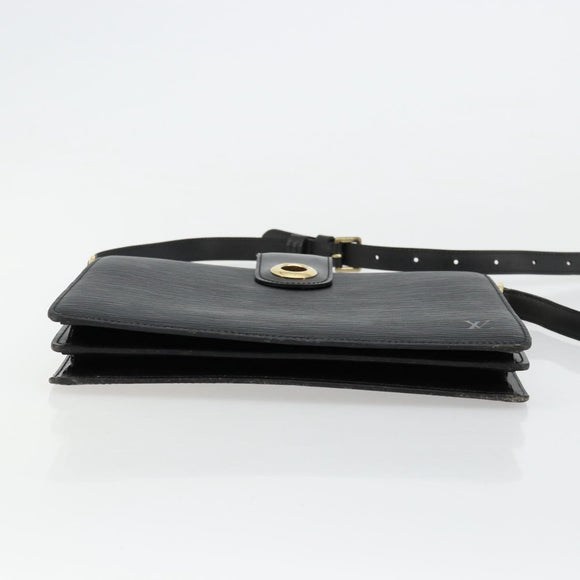 LOUIS VUITTON Epi Capuchin Shoulder Bag Black M52342 LV Auth 176221