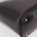 GUCCI Bamboo Hand Bag patent Bordeaux Gold 000 4781 0295 Auth 176222-8