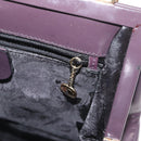 GUCCI Bamboo Hand Bag patent Bordeaux Gold 000 4781 0295 Auth 176222-21
