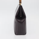 GUCCI Bamboo Hand Bag patent Bordeaux Gold 000 4781 0295 Auth 176222-3