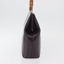 GUCCI Bamboo Hand Bag patent Bordeaux Gold 000 4781 0295 Auth 176222-4