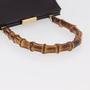 GUCCI Bamboo Hand Bag patent Bordeaux Gold 000 4781 0295 Auth 176222-7