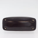 GUCCI Bamboo Hand Bag patent Bordeaux Gold 000 4781 0295 Auth 176222-5