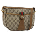GUCCI GG Supreme Web Sherry Line Bag PVC Beige Gold 89 02 032 Auth 176224-1