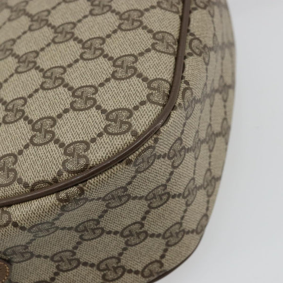 GUCCI GG Supreme Web Sherry Line Bag PVC Beige Gold 89 02 032 Auth 176224