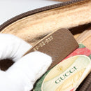 GUCCI GG Supreme Web Sherry Line Bag PVC Beige Gold 89 02 032 Auth 176224-12