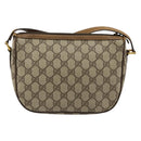 GUCCI GG Supreme Web Sherry Line Bag PVC Beige Gold 89 02 032 Auth 176224-2