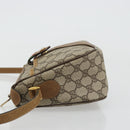 GUCCI GG Supreme Web Sherry Line Bag PVC Beige Gold 89 02 032 Auth 176224-4