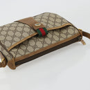 GUCCI GG Supreme Web Sherry Line Bag PVC Beige Gold 89 02 032 Auth 176224-6