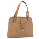 Christian Dior Trotter Canvas Hand Bag PVC Beige Gold Auth 176225-1