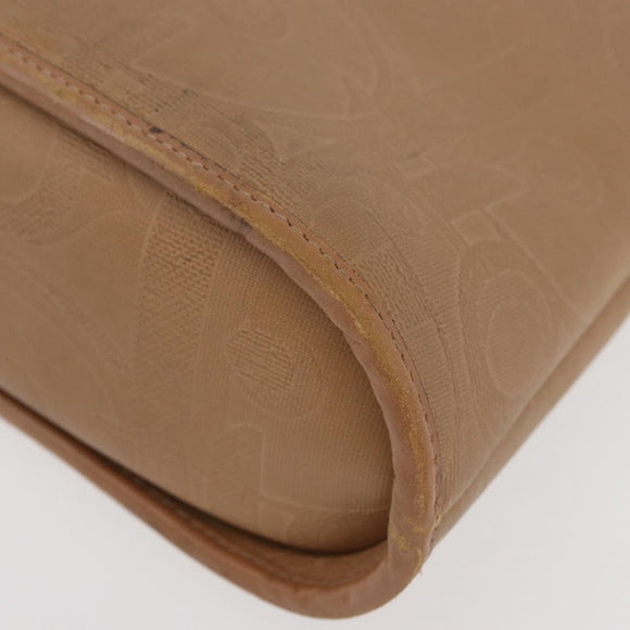 Christian Dior Trotter Canvas Hand Bag PVC Beige Gold Auth 176225