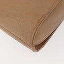 Christian Dior Trotter Canvas Hand Bag PVC Beige Gold Auth 176225-15