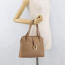 Christian Dior Trotter Canvas Hand Bag PVC Beige Gold Auth 176225-22