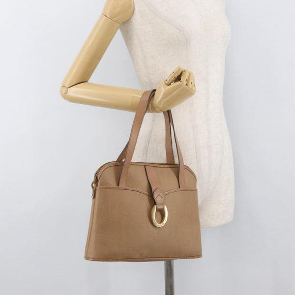 Christian Dior Trotter Canvas Hand Bag PVC Beige Gold Auth 176225