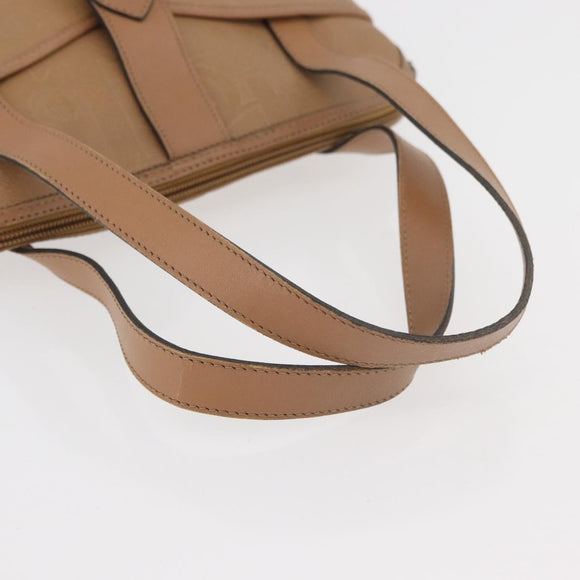 Christian Dior Trotter Canvas Hand Bag PVC Beige Gold Auth 176225