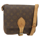 LOUIS VUITTON Monogram Cartouchiere MM Shoulder Bag Vintage M51253 Auth 176226-1