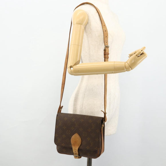 LOUIS VUITTON Monogram Cartouchiere MM Shoulder Bag Vintage M51253 Auth 176226