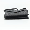 SAINT LAURENT Umhängetasche Leder Schwarz Silber Auth 176228-5