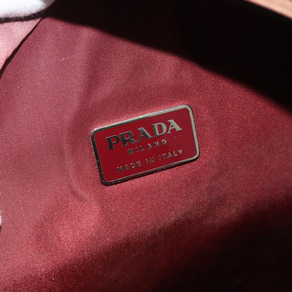 PRADA Backpack Nylon Red Silver Auth 176229
