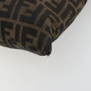 FENDI Zucca Canvas Tote Bag Black Brown Auth 176230-8