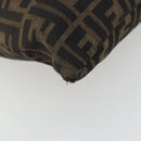 FENDI Zucca Canvas Tote Bag Black Brown Auth 176230-15