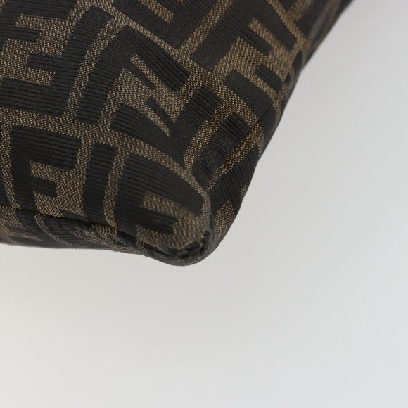 FENDI Zucca Canvas Tote Bag Black Brown Auth 176230