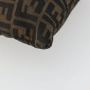 FENDI Zucca Canvas Tote Bag Black Brown Auth 176230-17