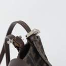 FENDI Zucca Canvas Tote Bag Black Brown Auth 176230-9