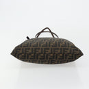 FENDI Zucca Canvas Tote Bag Black Brown Auth 176230-5