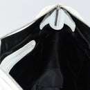 LOEWE Hand Bag Leather White Silver Auth 176235-21