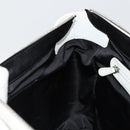 LOEWE Hand Bag Leather White Silver Auth 176235-22