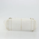 LOEWE Hand Bag Leather White Silver Auth 176235-5