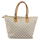 LOUIS VUITTON Damier Azur Saleya MM Tote Bag N51185 LV Auth 176240-13