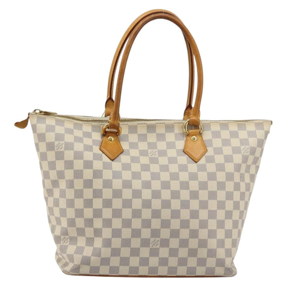 LOUIS VUITTON Damier Azur Saleya MM Tote Bag N51185 LV Auth 176240