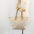LOUIS VUITTON Damier Azur Saleya MM Tote Bag N51185 LV Auth 176240-21