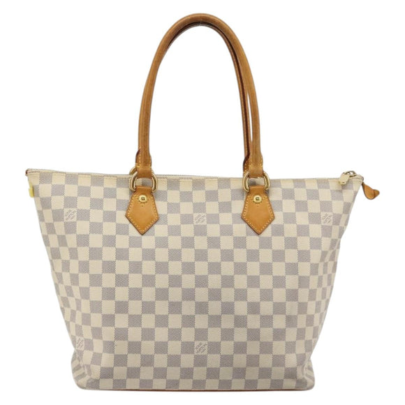 LOUIS VUITTON Damier Azur Saleya MM Tote Bag N51185 LV Auth 176240