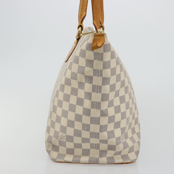 LOUIS VUITTON Damier Azur Saleya MM Tote Bag N51185 LV Auth 176240