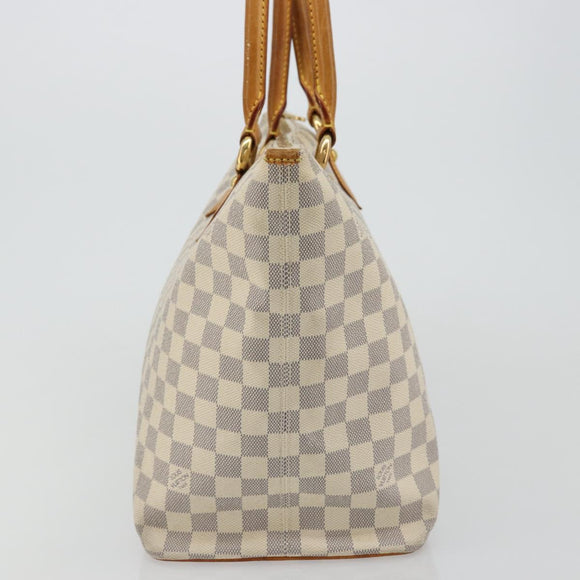 LOUIS VUITTON Damier Azur Saleya MM Tote Bag N51185 LV Auth 176240