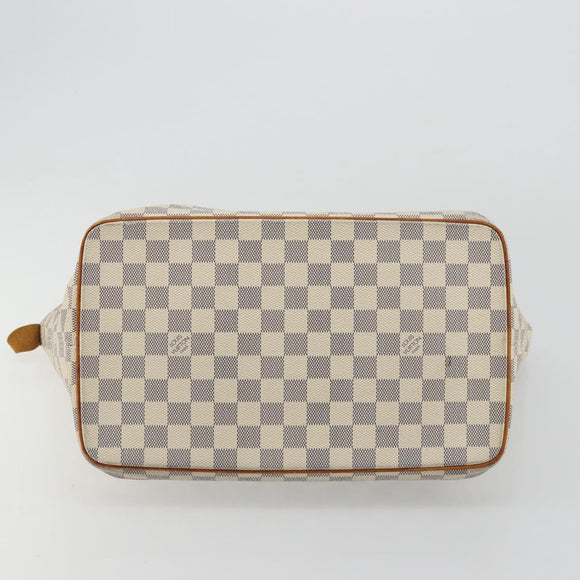 LOUIS VUITTON Damier Azur Saleya MM Tote Bag N51185 LV Auth 176240