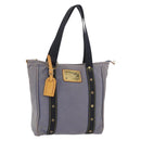 LOUIS VUITTON Antigua Cabas MM Tote Bag Blue M40087 LV Auth 176246-1