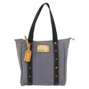 LOUIS VUITTON Antigua Cabas MM Tote Bag Blue M40087 LV Auth 176246-13