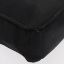 CHANEL Hand Bag Nylon Black Silver CC Auth 176247-9