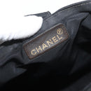 CHANEL Hand Bag Nylon Black Silver CC Auth 176247-18
