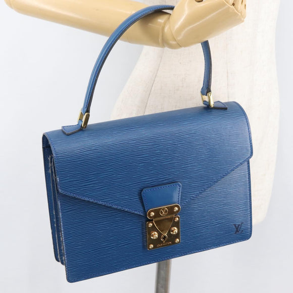 LOUIS VUITTON Epi Concorde Hand Bag Blue M52135 LV Auth 176249