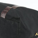 PRADA Boston Bag Nylon Black Gold Auth 176251-15