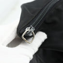 PRADA Boston Bag Nylon Black Gold Auth 176251-10