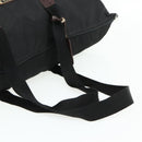 PRADA Boston Bag Nylon Black Gold Auth 176251-7