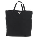 PRADA Robot Tote Bag Nylon Black Silver Auth 176252-2