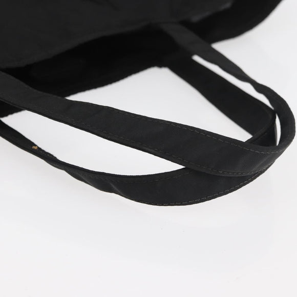 PRADA Robot Tote Bag Nylon Black Silver Auth 176252